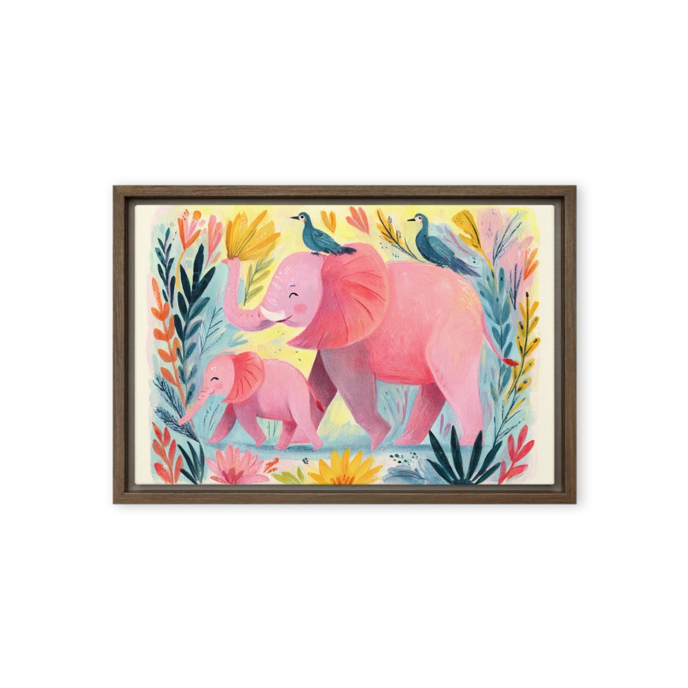 Pink Elephants in the Jungle | Art Print