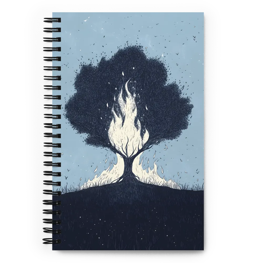 Ignited Tree Engraving 
 Spiral Notebook | 140 pages
