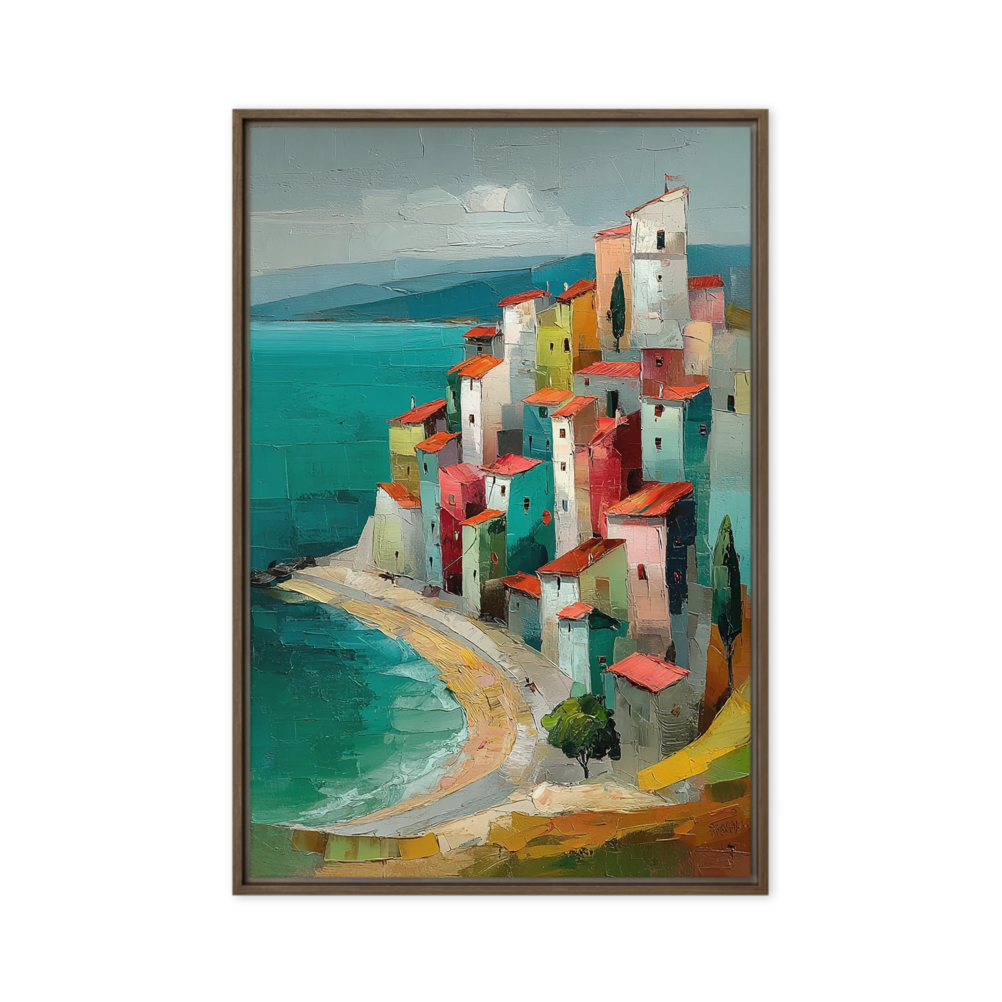 Cliffside Village | Art Print