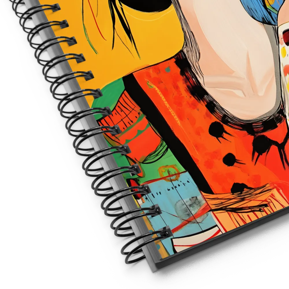 Expressive Pop Art Portrait 
 Spiral Notebook | 140 pages