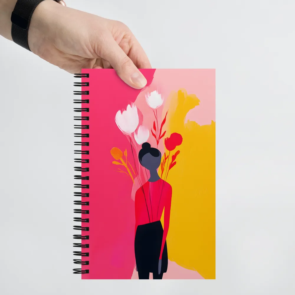 Floral Figure in Vivid Hues 
 Spiral Notebook | 140 pages