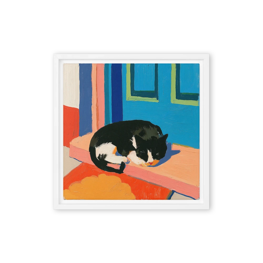 Resting Tuxedo Cat | Art Print