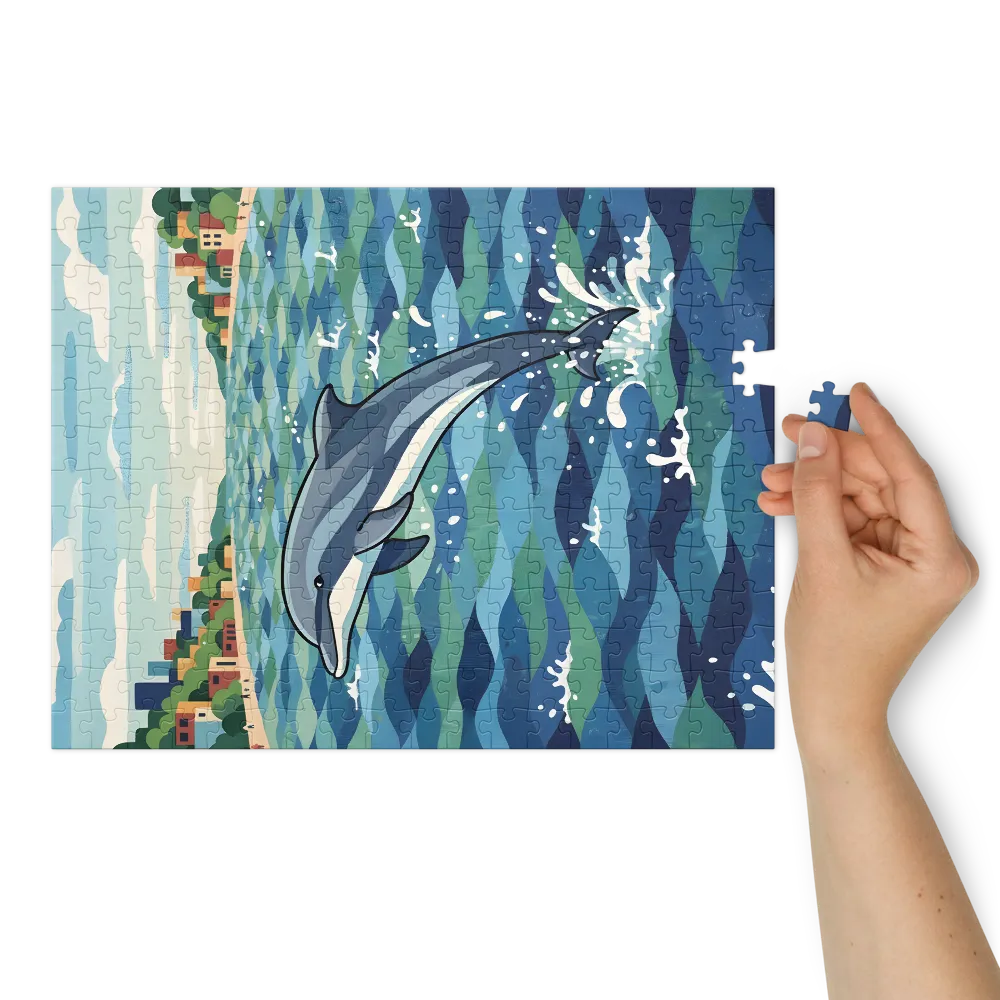 Leaping Dolphin | Jigsaw Puzzles