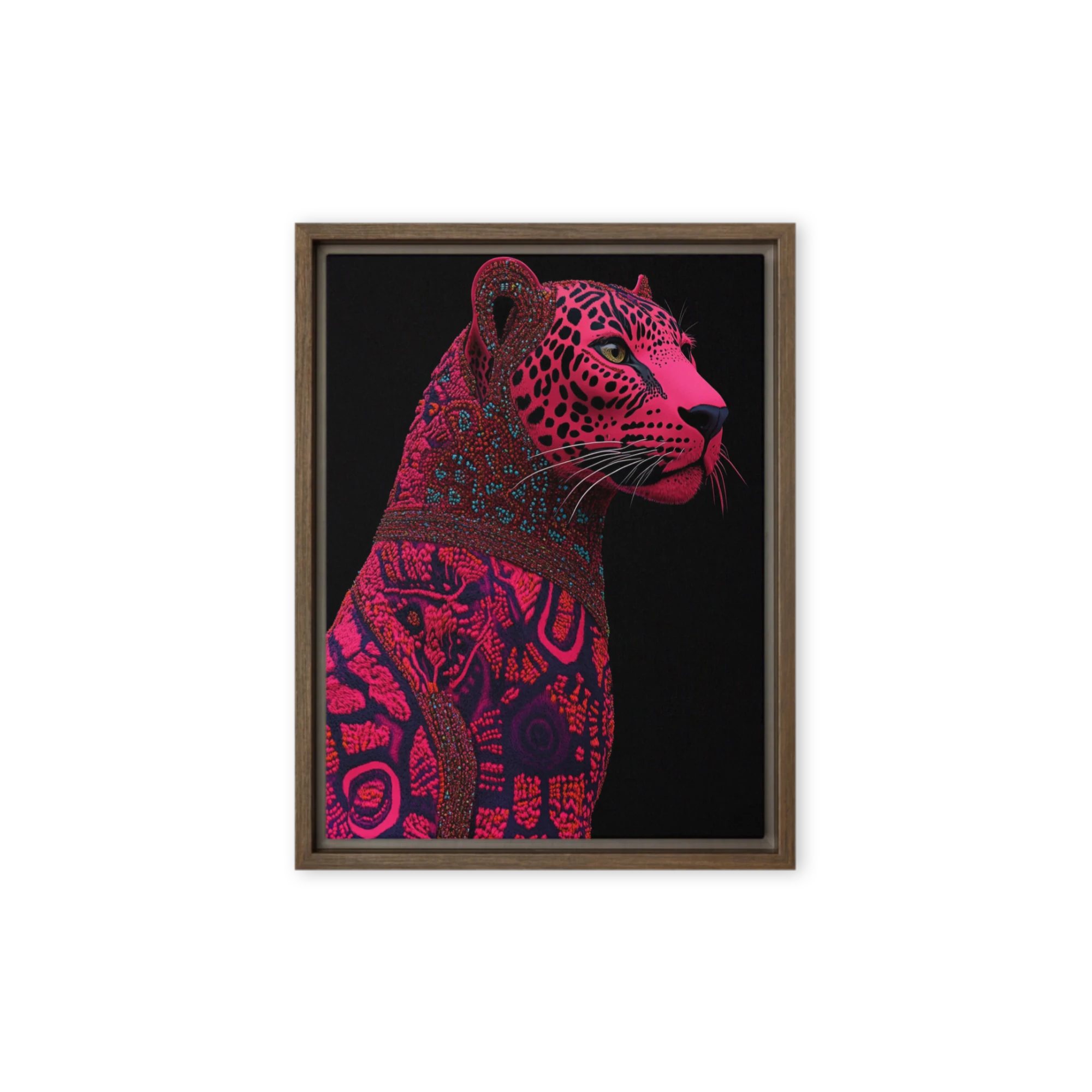 Vibrant Pink Leopard Art