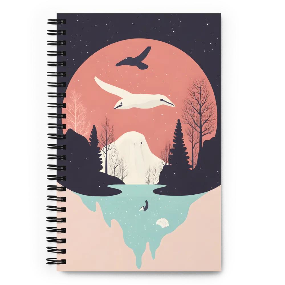 Tranquil Night Flight 
 Spiral Notebook | 140 pages