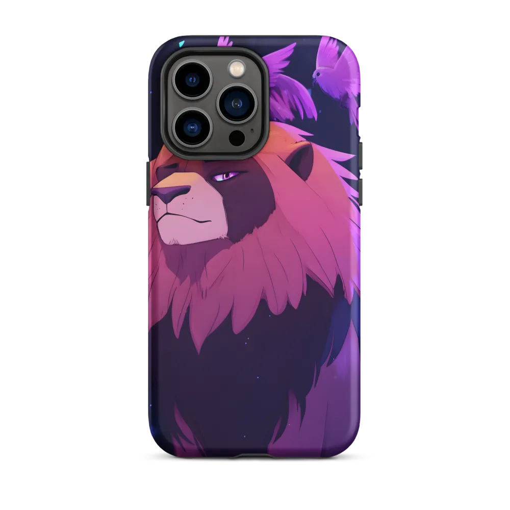 Thoughtful Lion and Birds | Phone Case