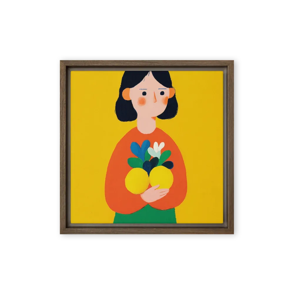 Woman Holding Lemons | Art Print
