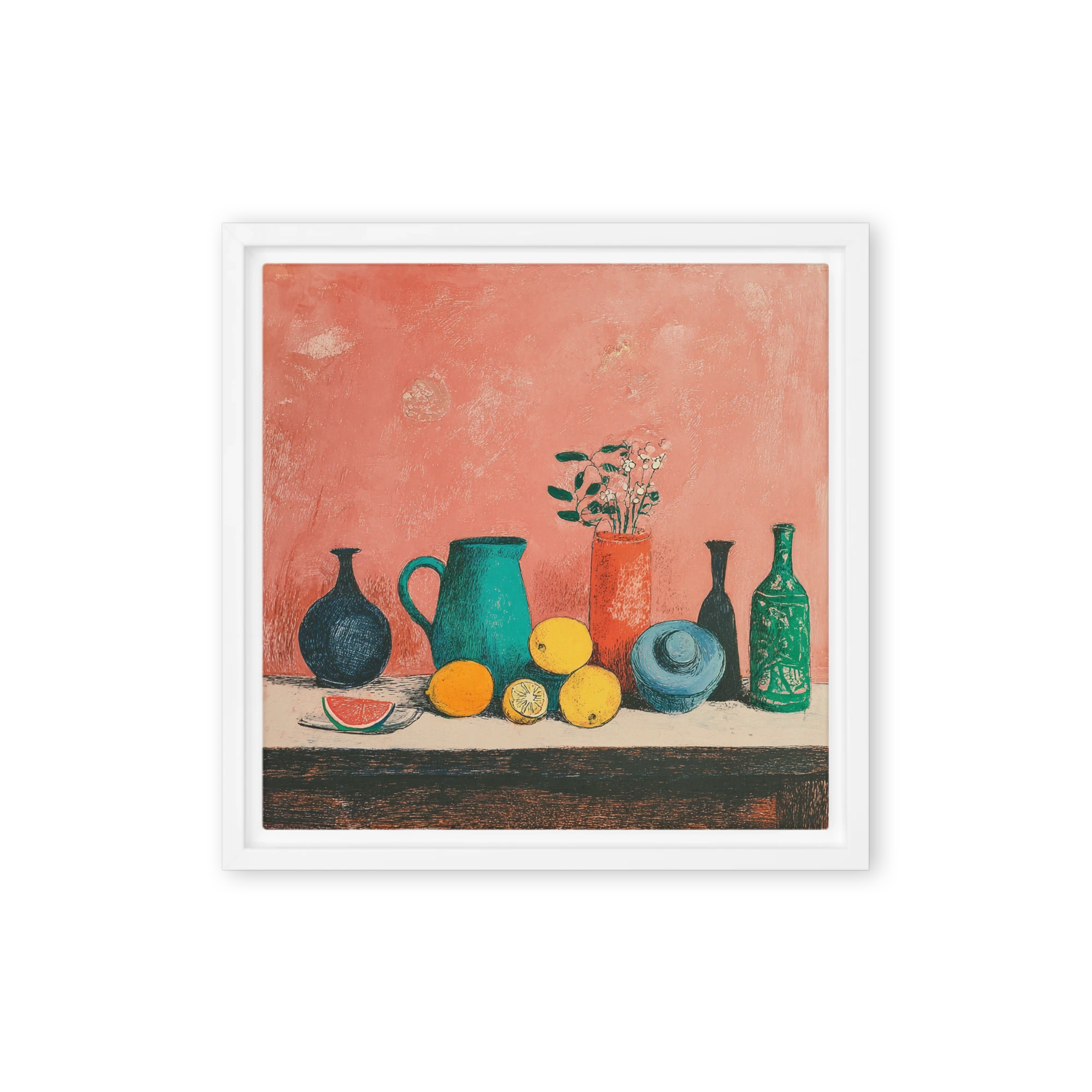 Still Life with Fruits and Vases