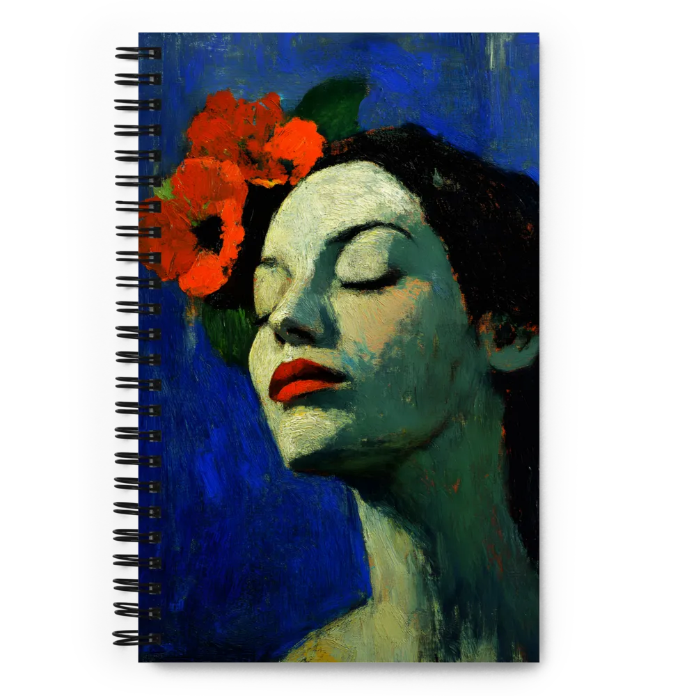 Serene Floral Portrait 
 Spiral Notebook | 140 pages