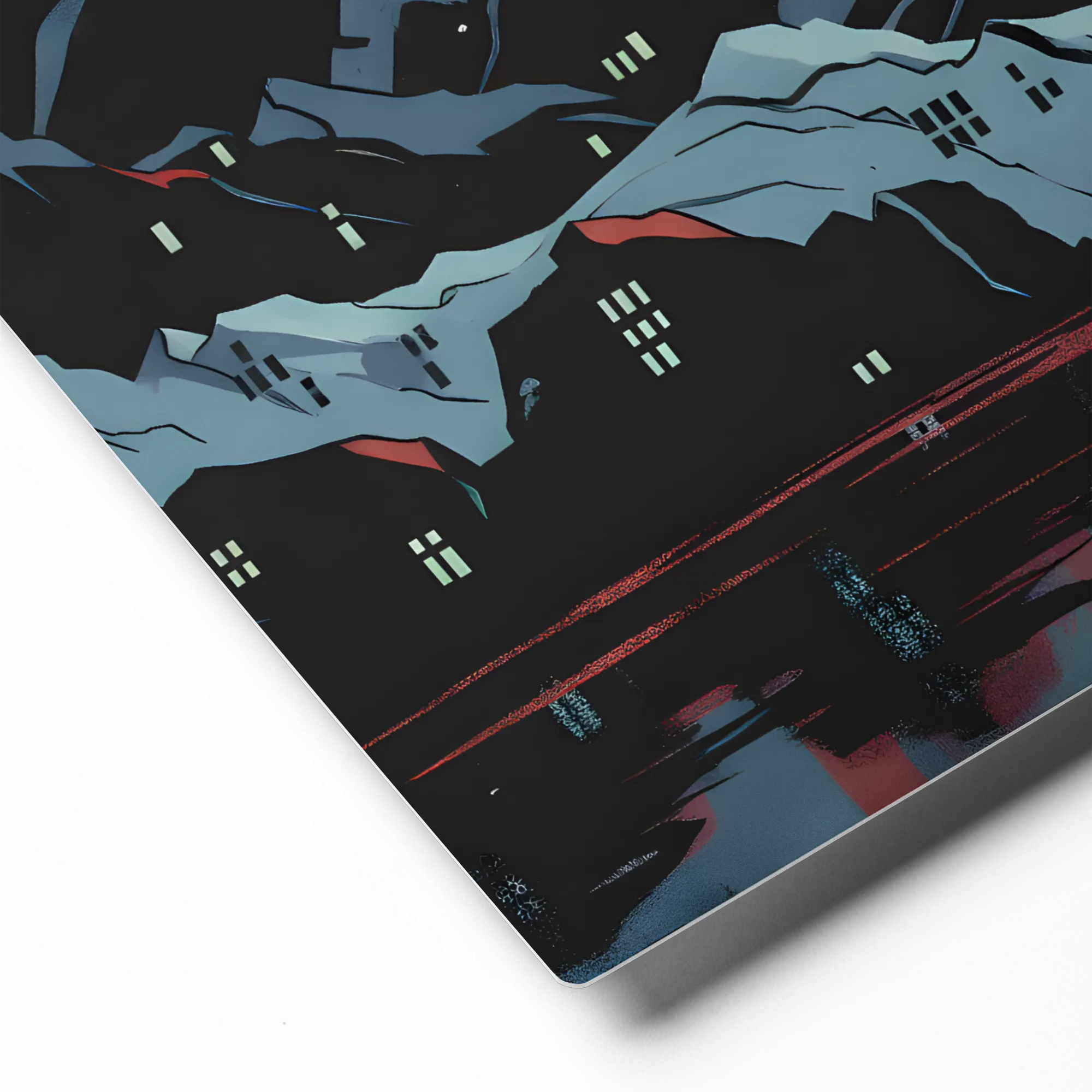 Mountain Nightfall 
 Canvas with Black Frame