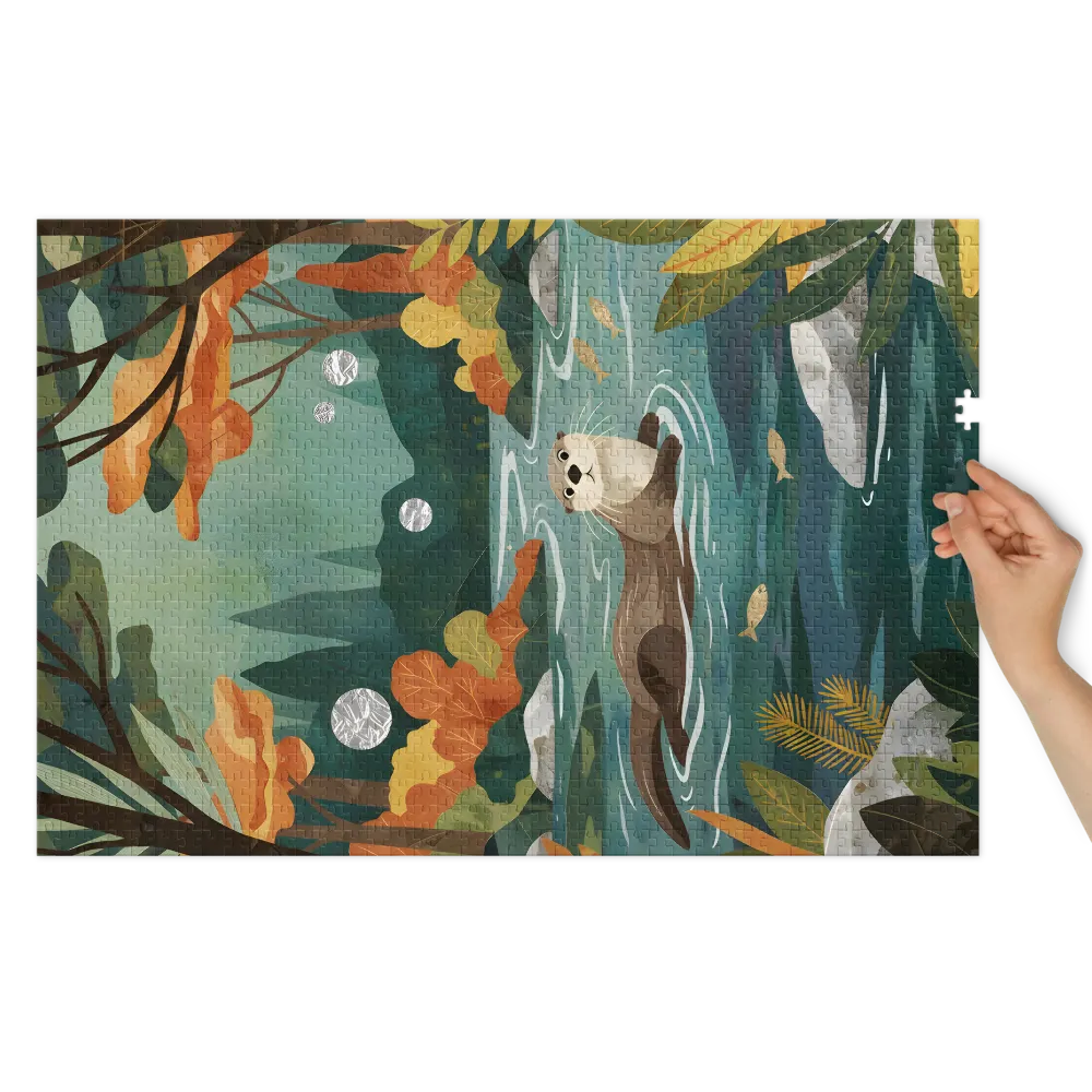 Autumn River Otter | Jigsaw Puzzles