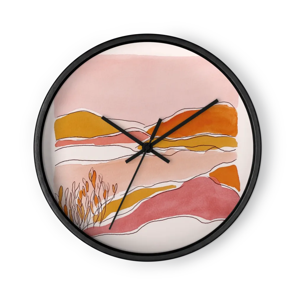 Earthy Terracotta Hills | Wall Clock