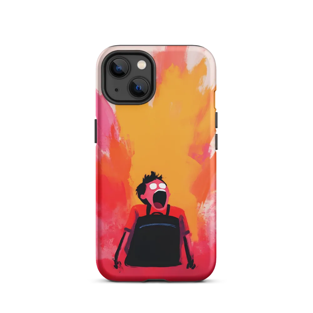 Screaming Figure with Color Splashes | Phone Case