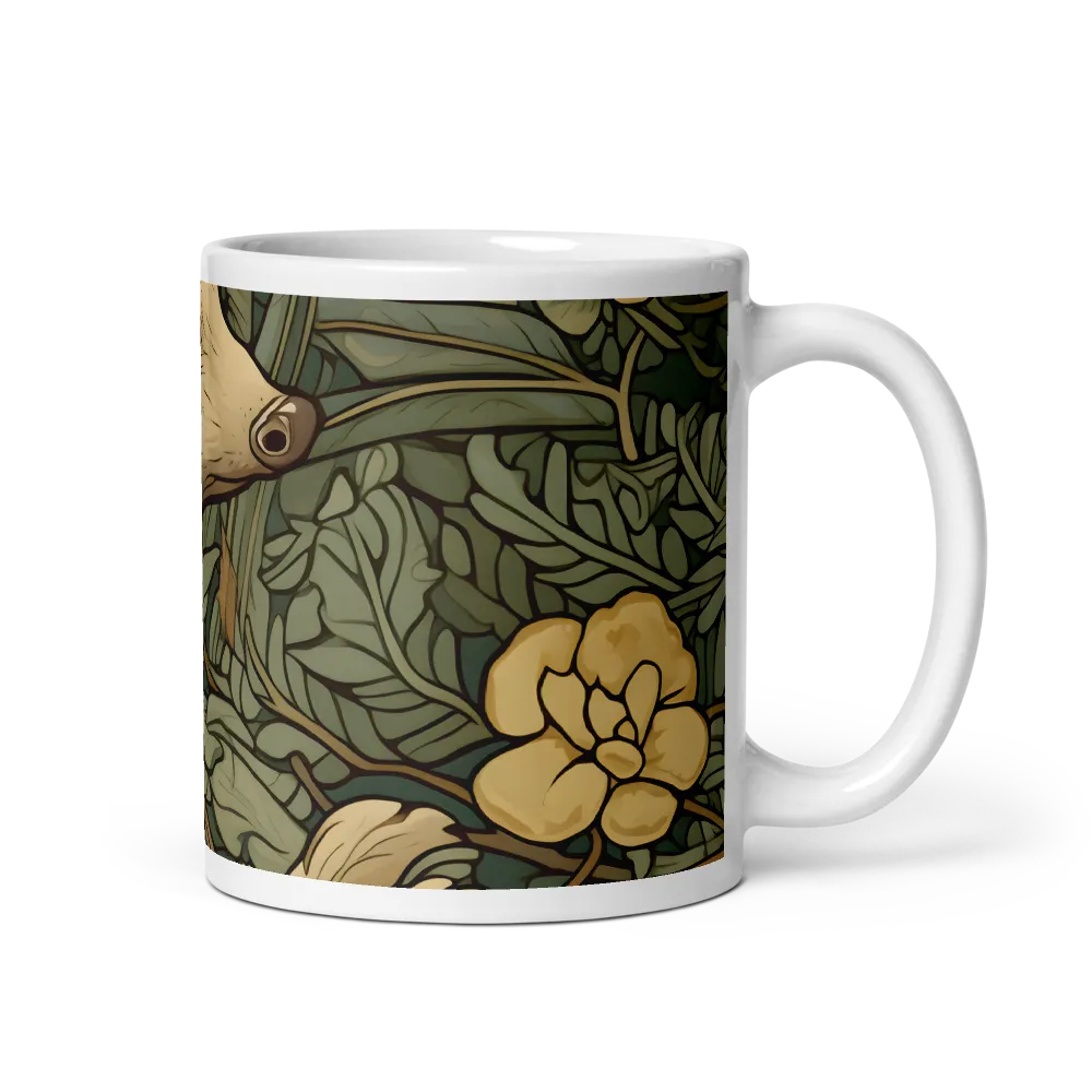 Hedgehogs in Foliage Illustration | Mug