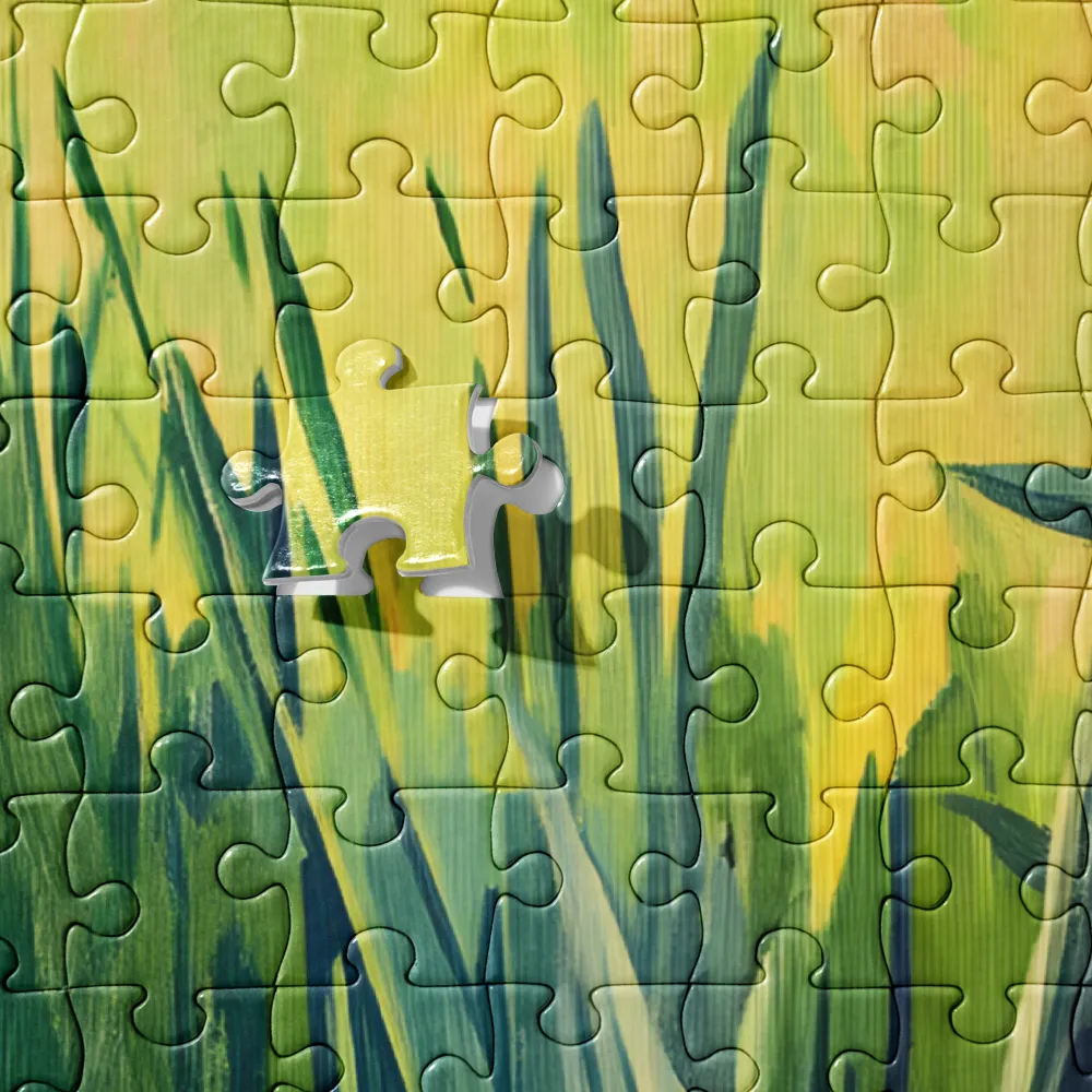 Egret in the Wetlands 
 Jigsaw Puzzle in Tin Box