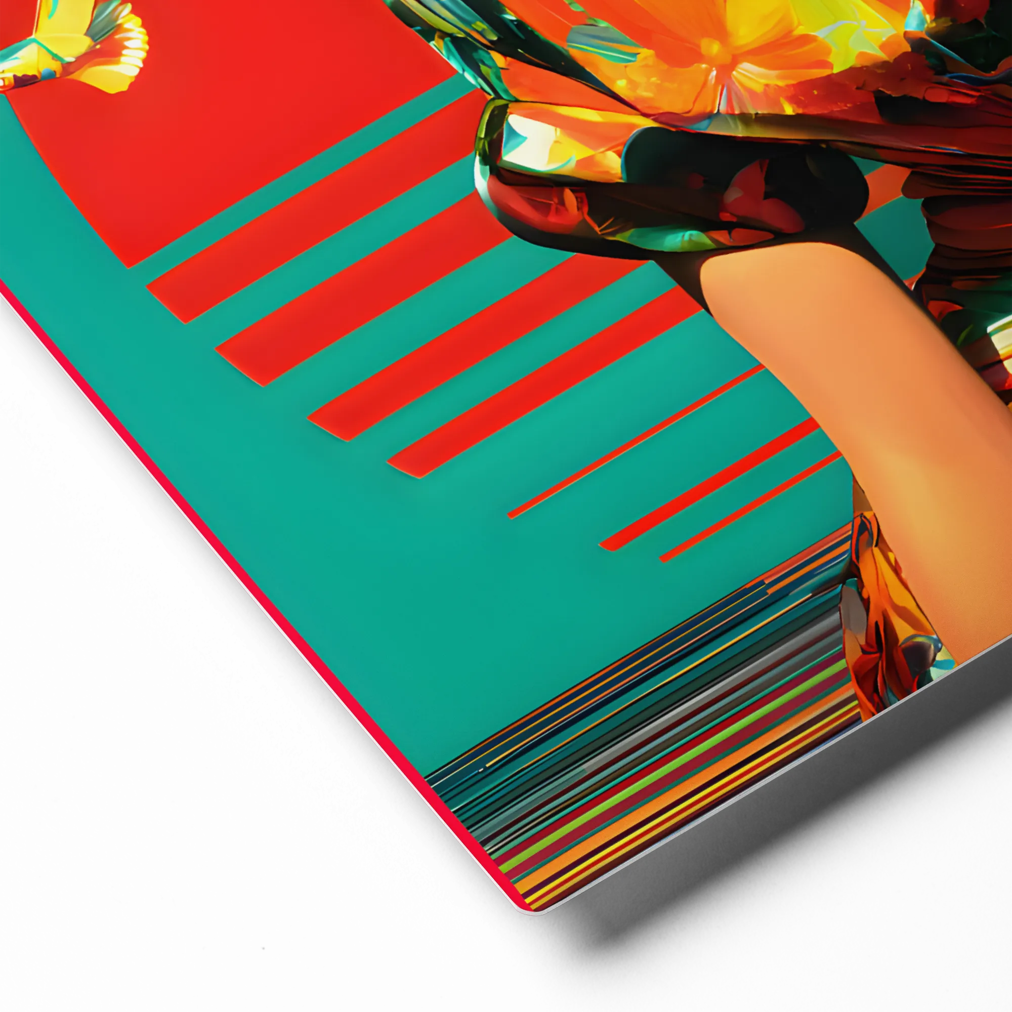 Tropical Pop Art Woman 
 Canvas with Black Frame