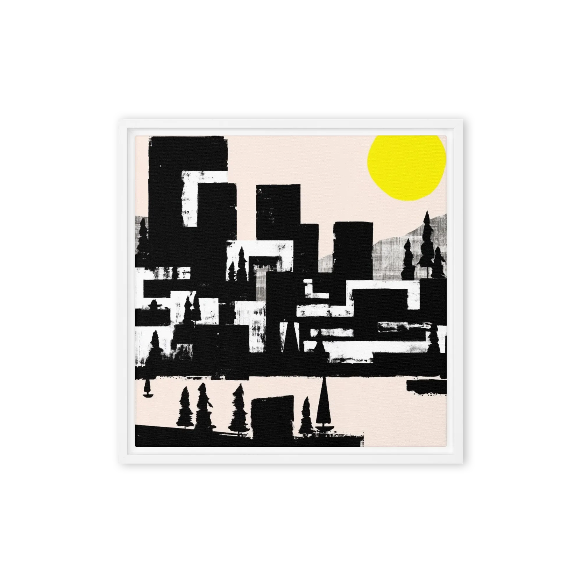 Yellow Sun Silhouette
