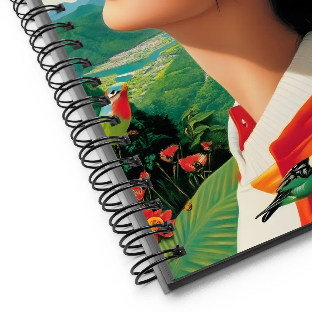 Serene Ascent with Feathered Friends 
 Spiral Notebook | 140 pages