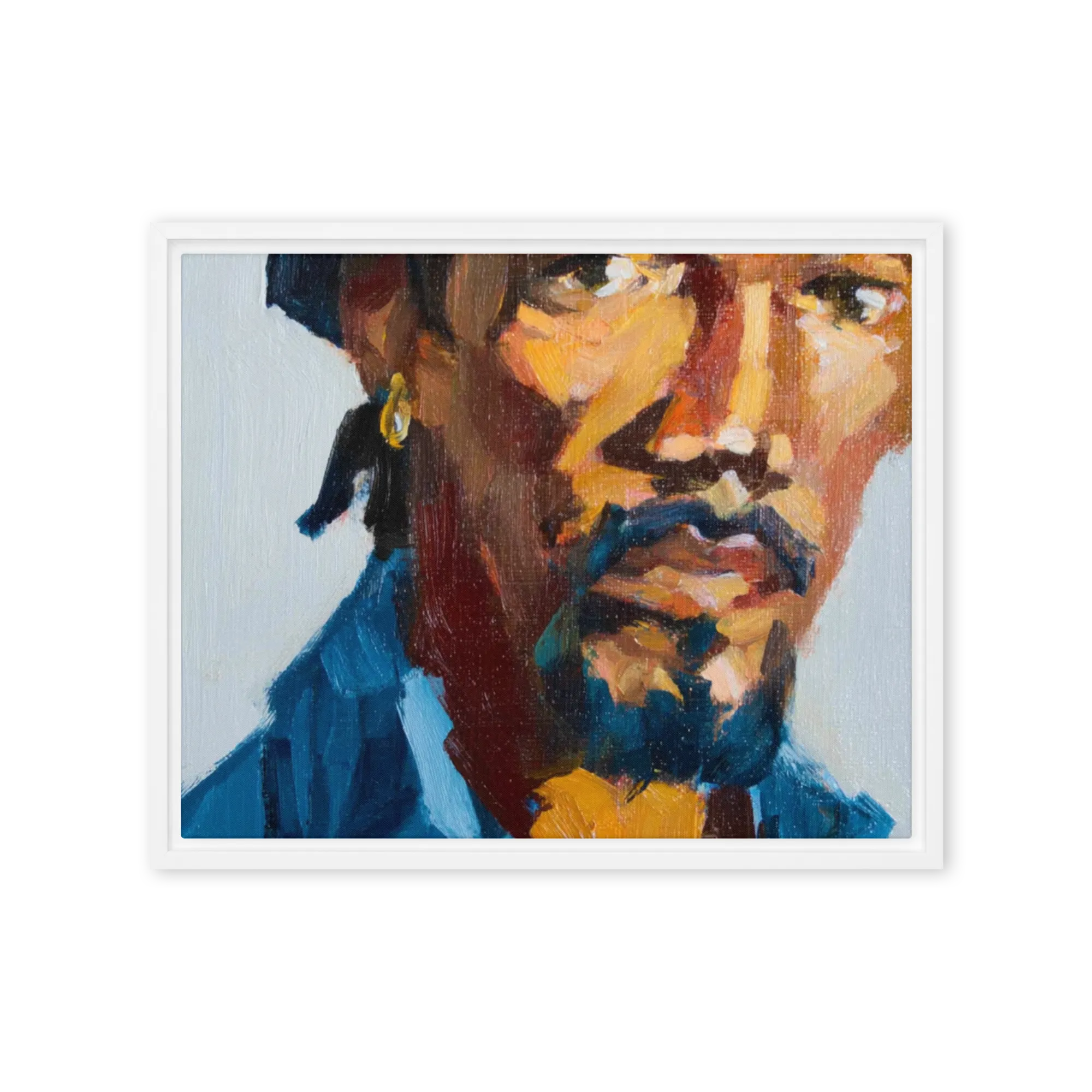 The Watchful Gaze 
 Poster with White Frame | 10″x 10″