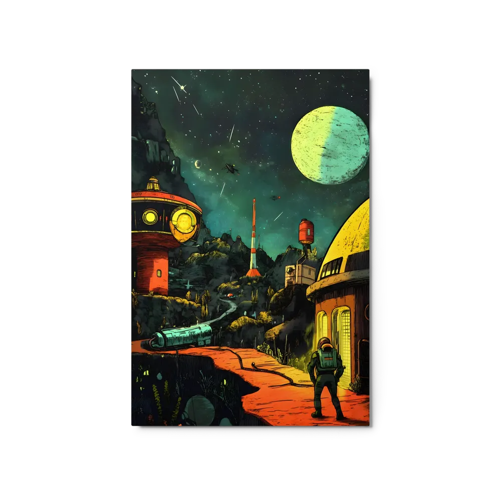 Astronaut's Retro-Futuristic Vista | Art Print