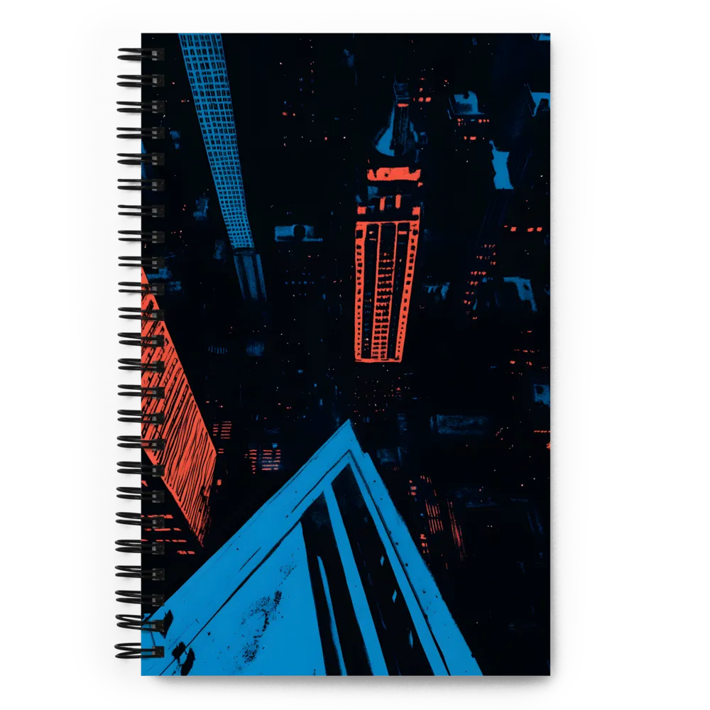 Urban Glow: Skyscrapers at Night 
 Spiral Notebook | 140 pages