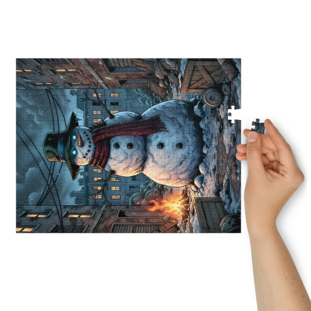 Midnight Snowman | Jigsaw Puzzles