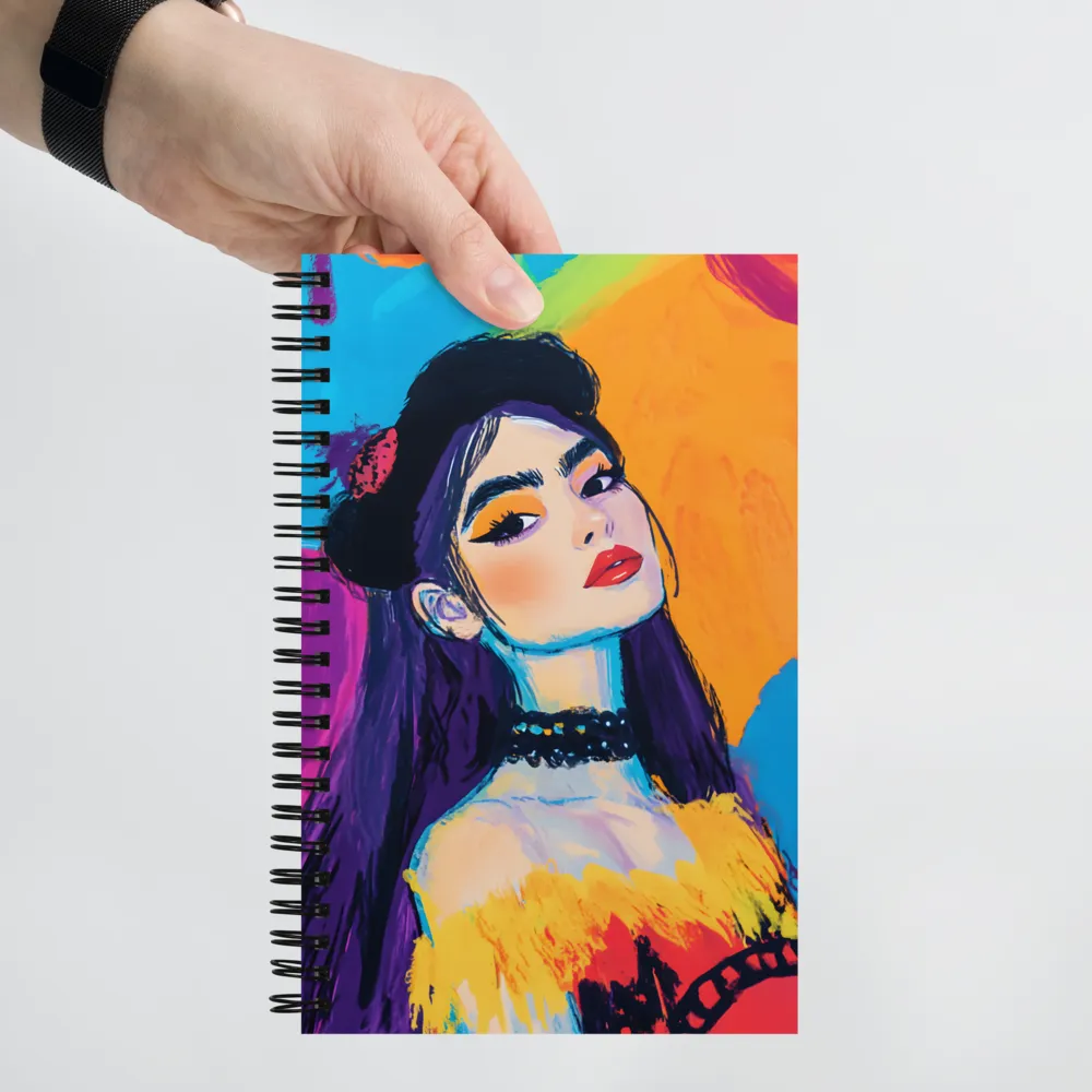 Vibrant Pop Portrait 
 Spiral Notebook | 140 pages