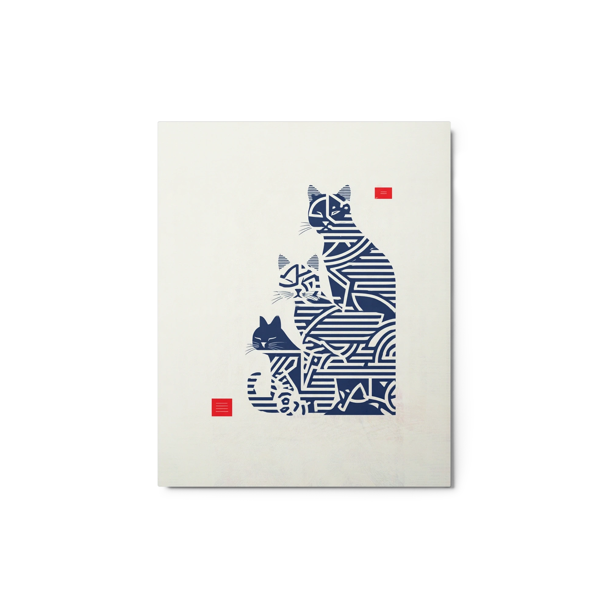 Geometric Striped Cats
