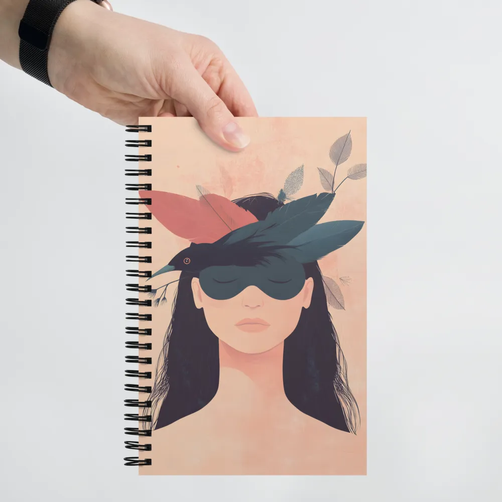 Enigmatic Bird Mask 
 Spiral Notebook | 140 pages