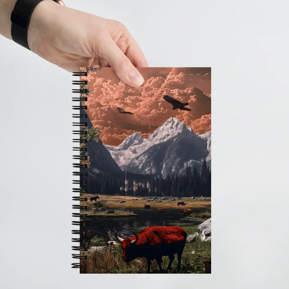 Crimson Sky Sentinel 
 Spiral Notebook | 140 pages