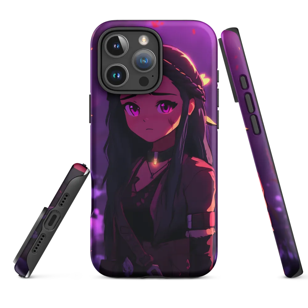 Melancholic Girl in Purple Forest