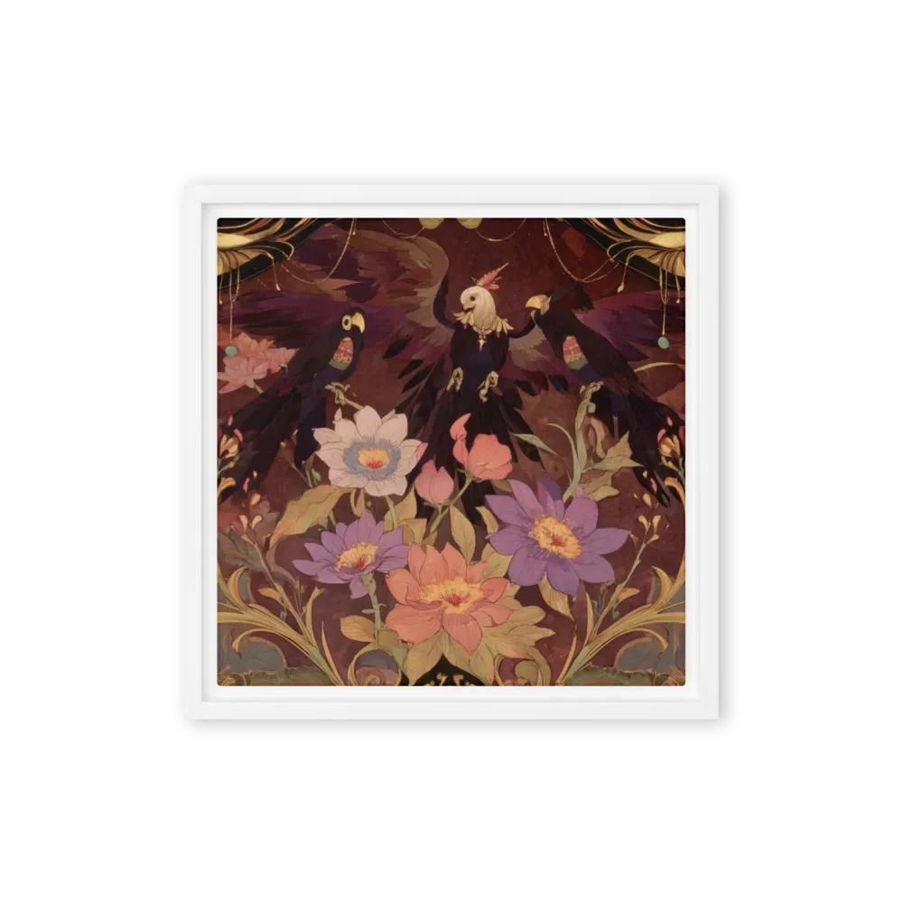 Avian Sanctuary 
 Poster with Red oak Frame | 18″x 18″