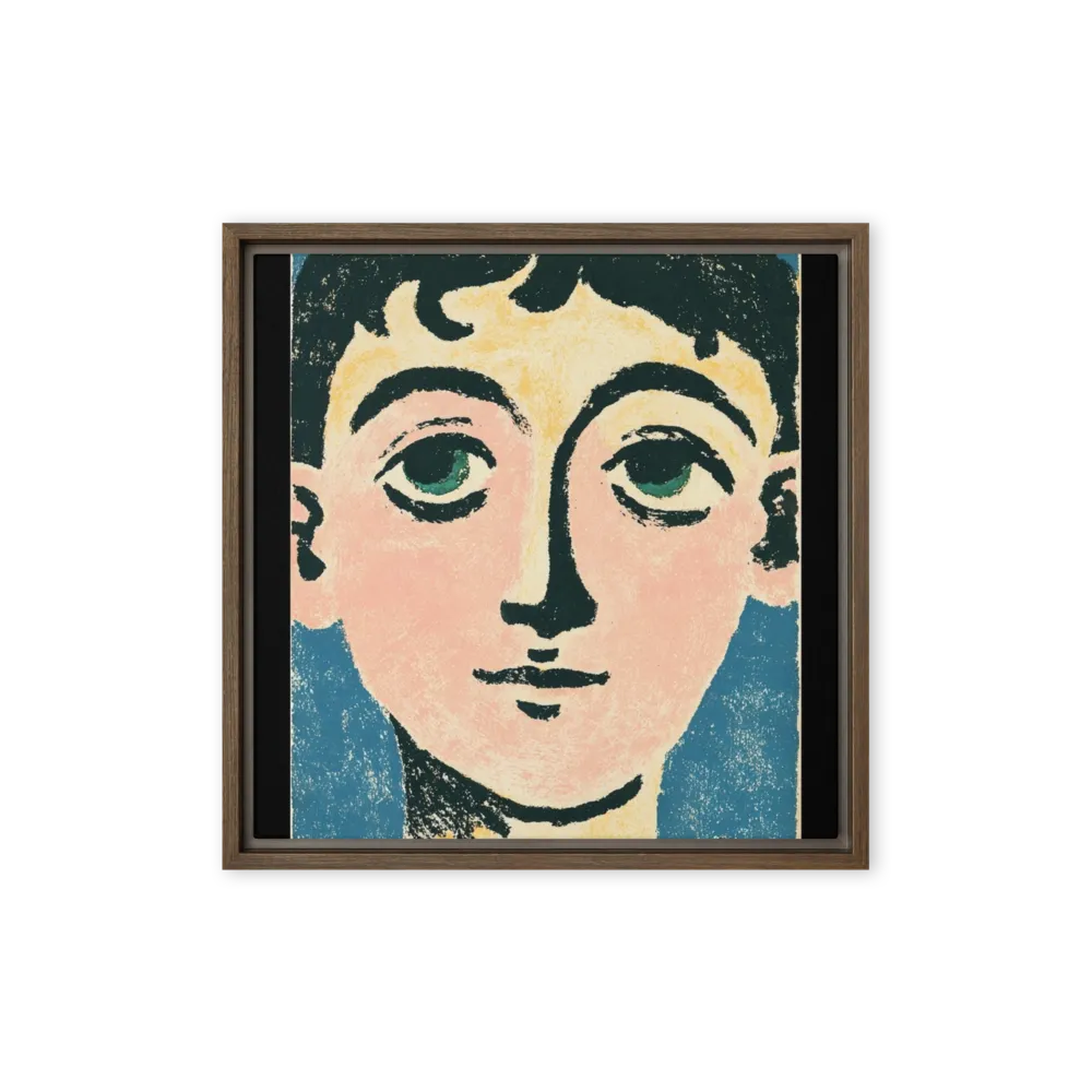 Green-Eyed Youth 
 Poster with Black Frame | 10″x 10″