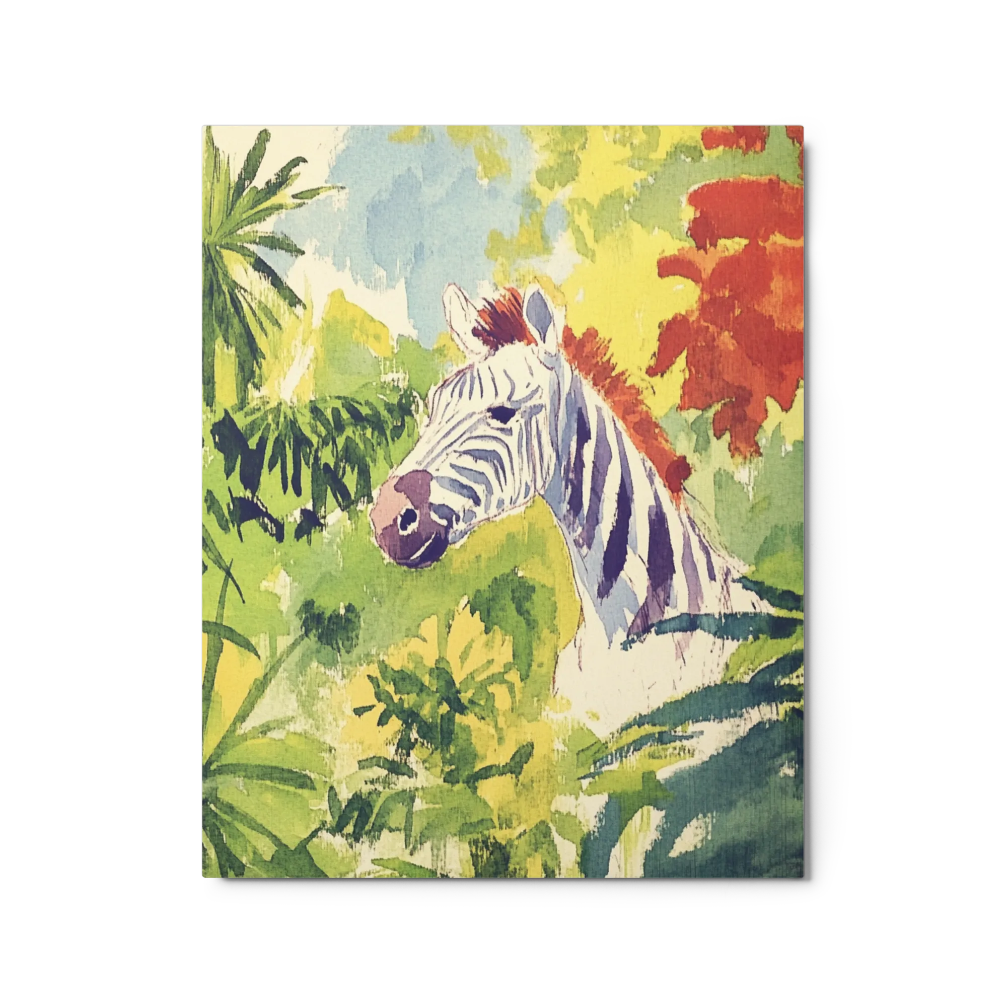 Jungle Zebra Watercolor