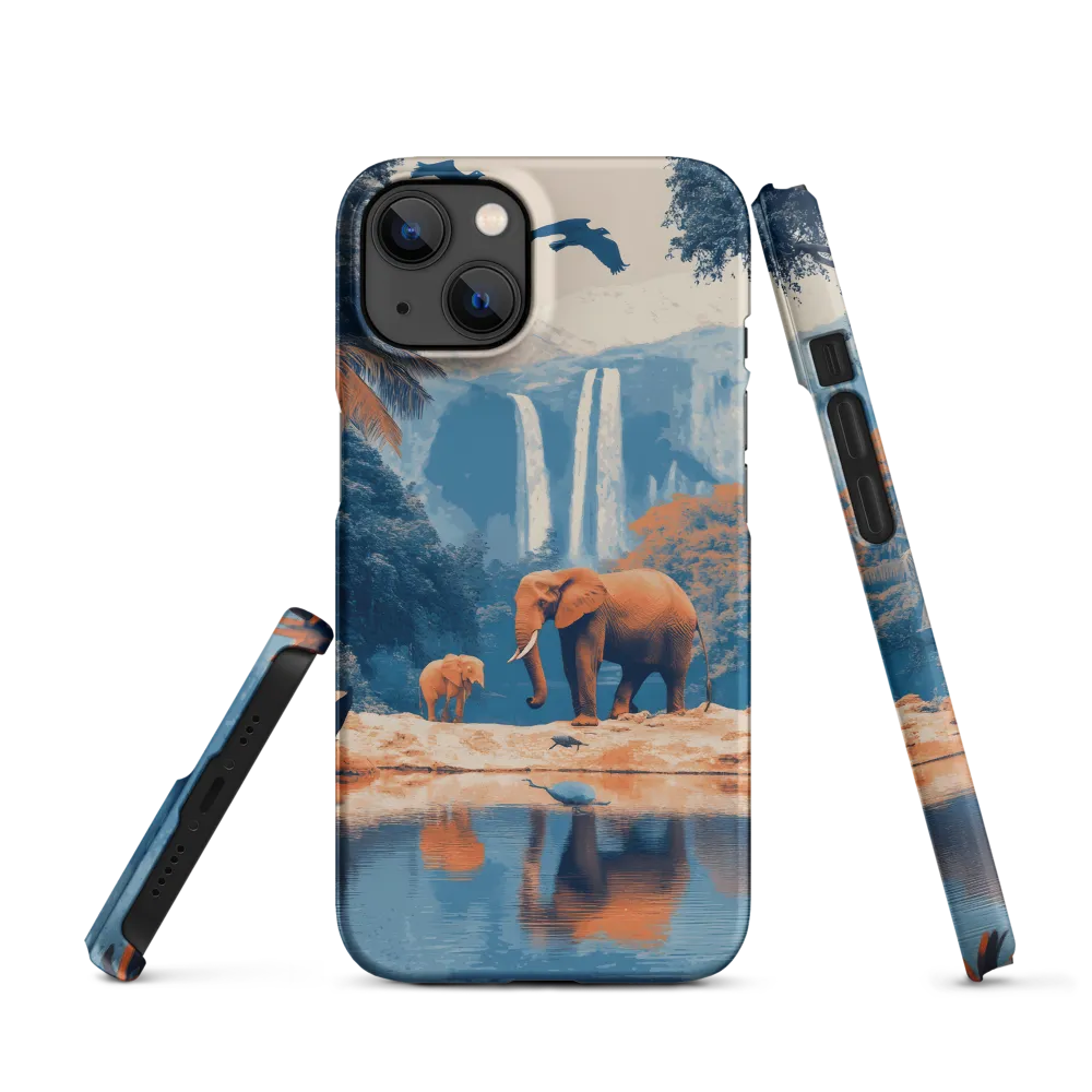 Surreal Elephants by Waterfall | Phone Case