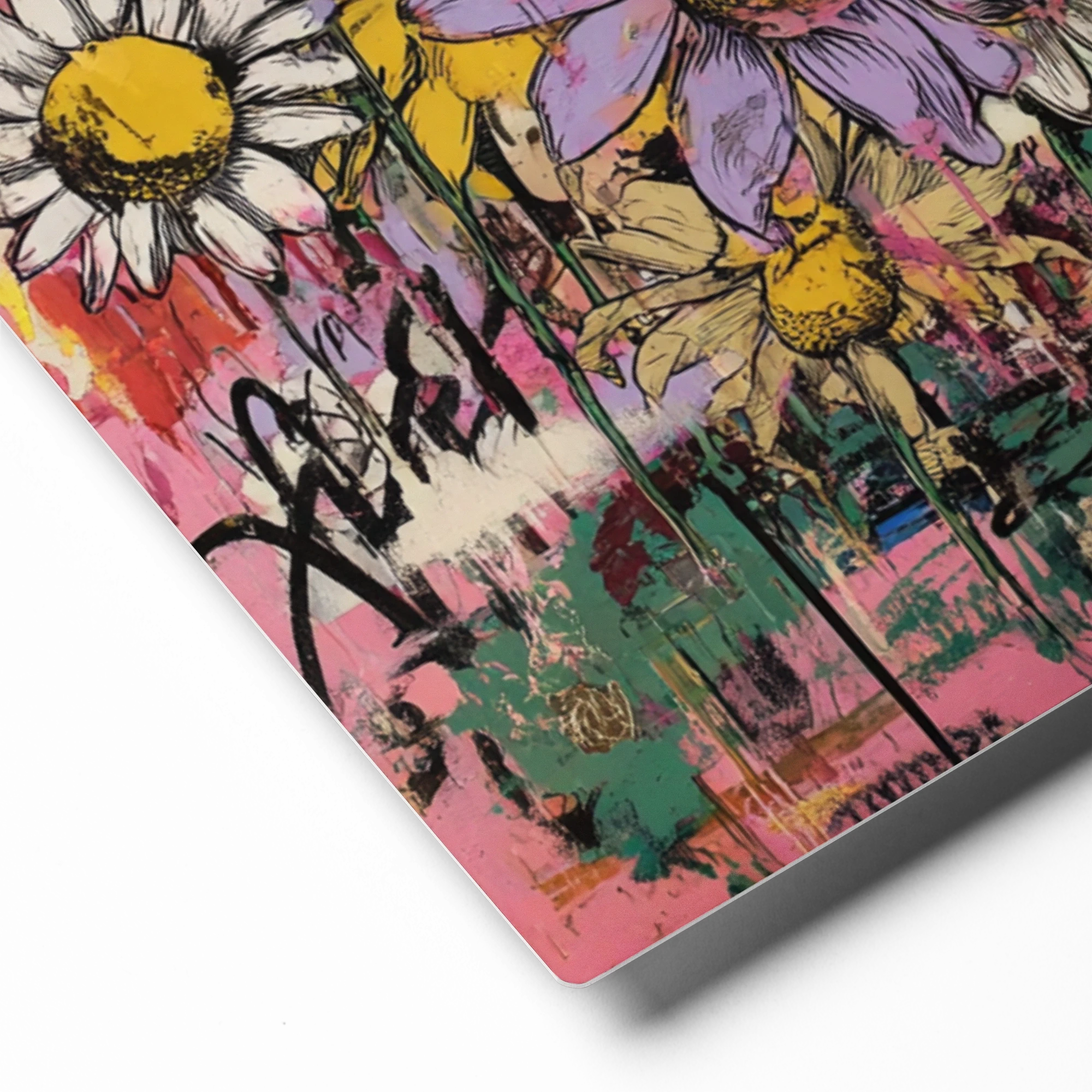 Graffiti Daisies in Pink | Art Print