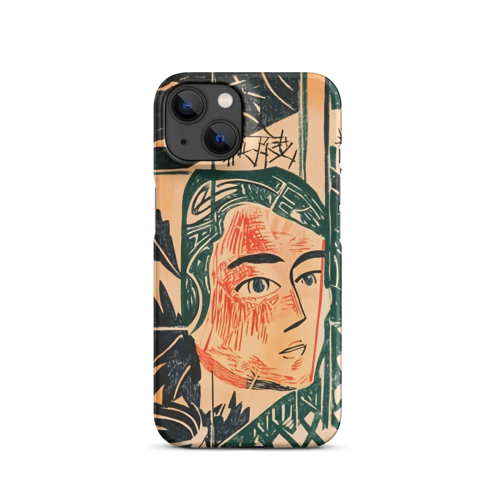 Modernist Linocut Portrait | Phone Case