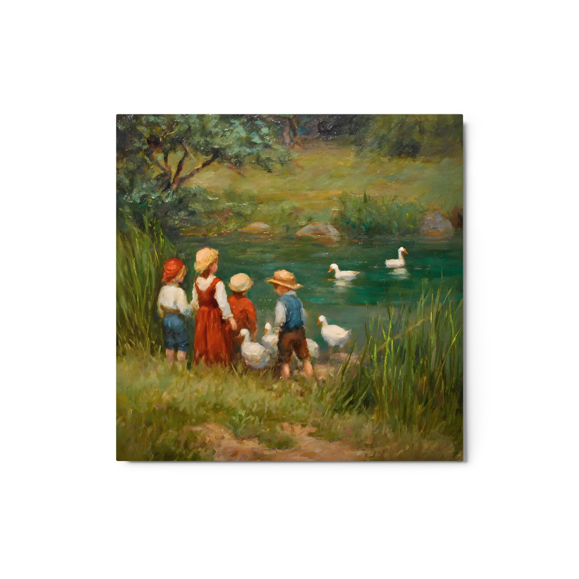 Bambini allo stagno