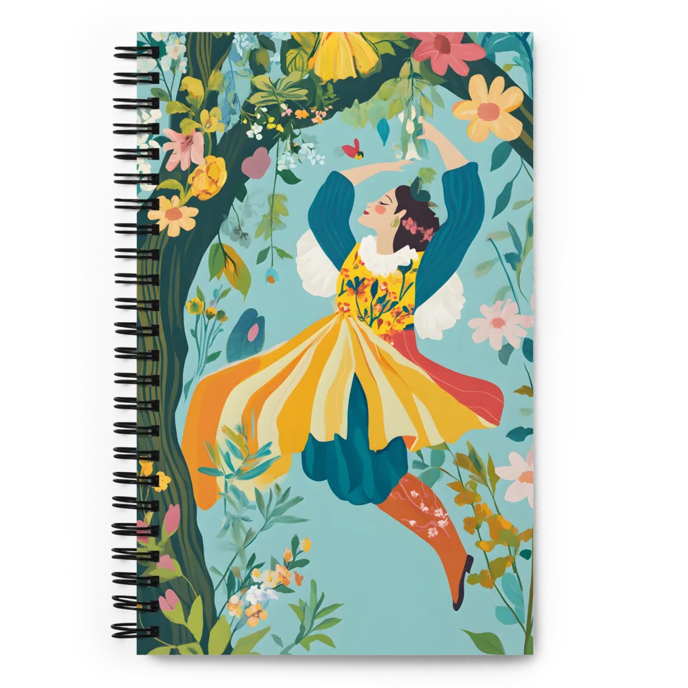Whimsical Floral Dance 
 Spiral Notebook | 140 pages