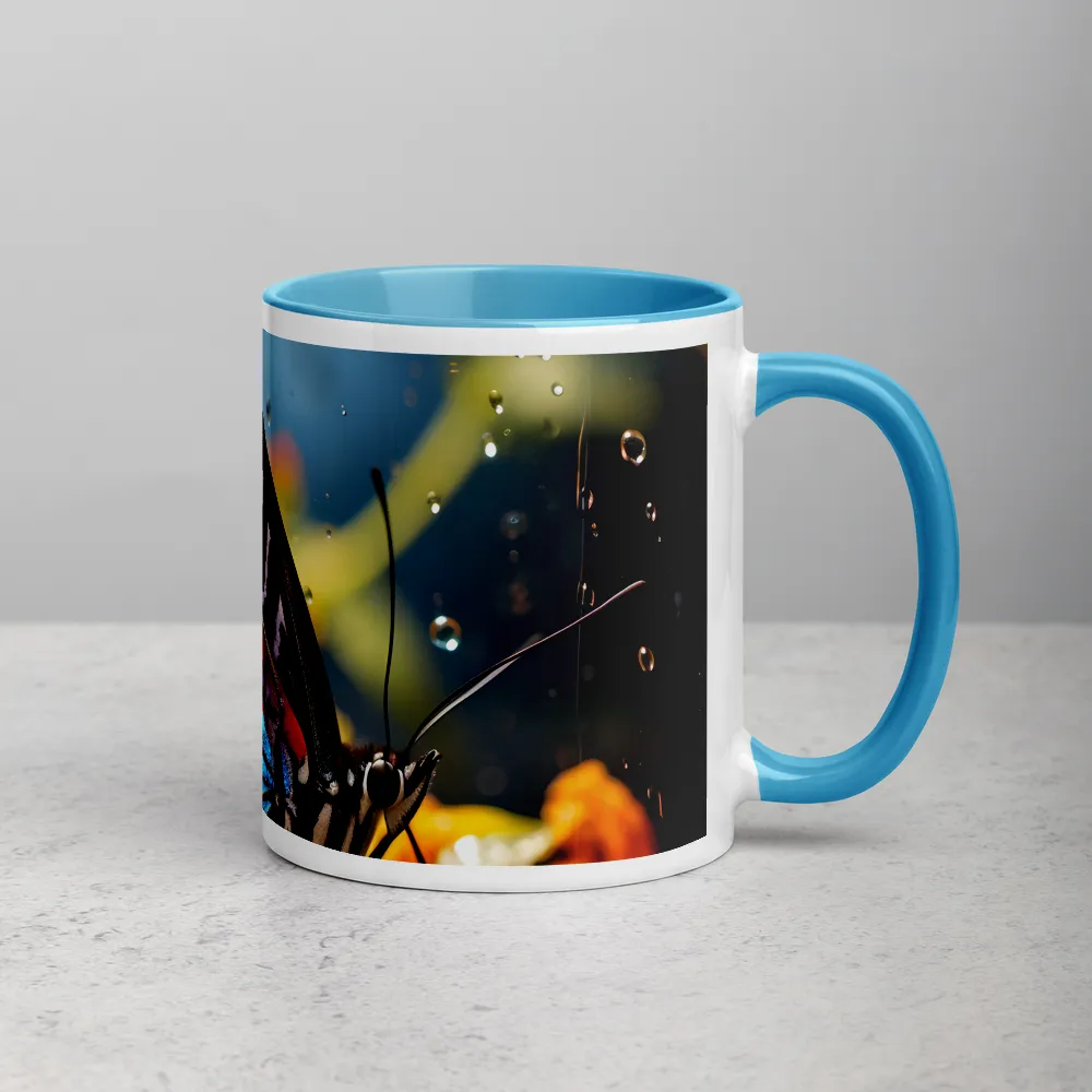 Raindrop Serenade 
 Mug with Green inside