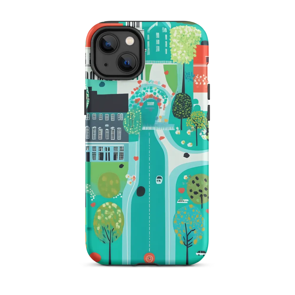 Whimsical Cityscape Illustration | Phone Case