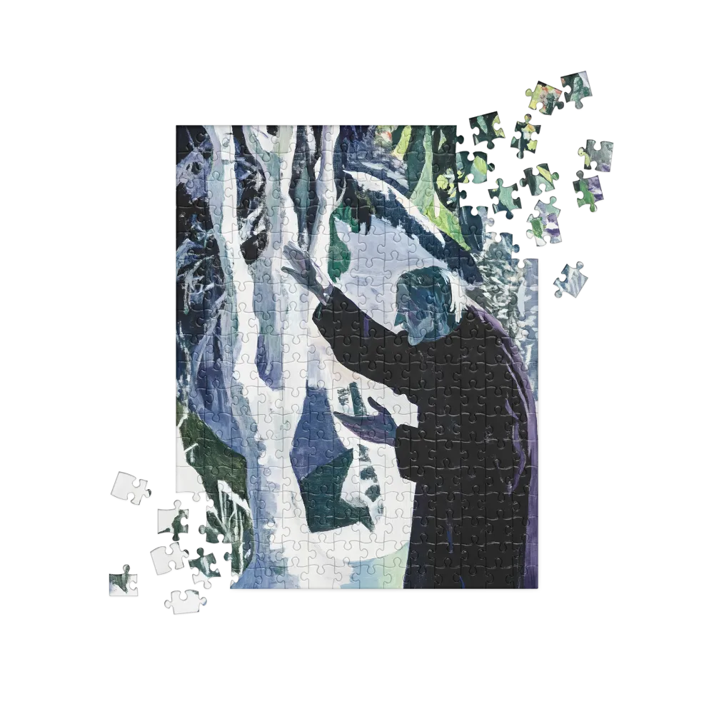 Solitary Figure in Expressive Landscape 
 Jigsaw Puzzle