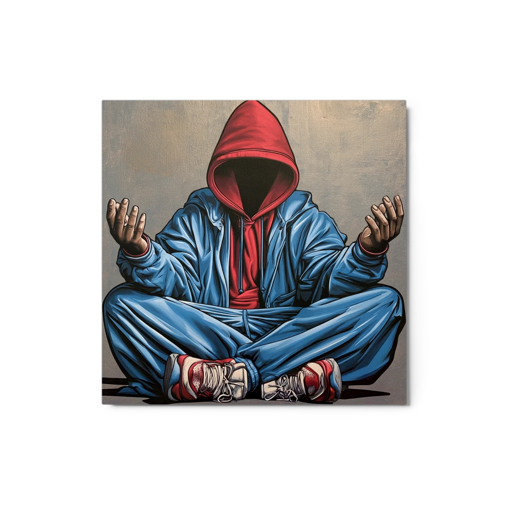 Meditating Hooded Figure | Art Print