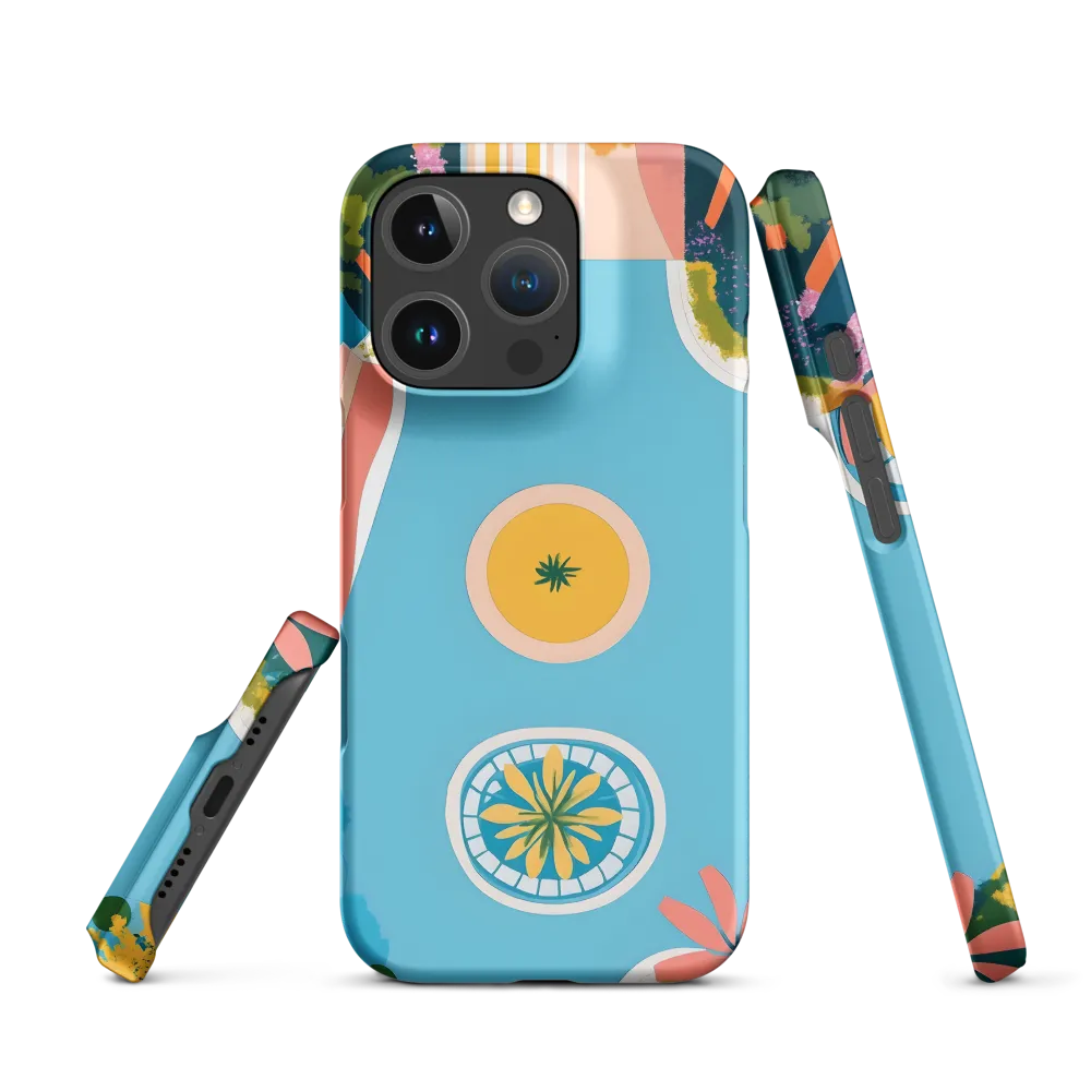 Aerial View of a Colorful Garden Pool | Phone Case