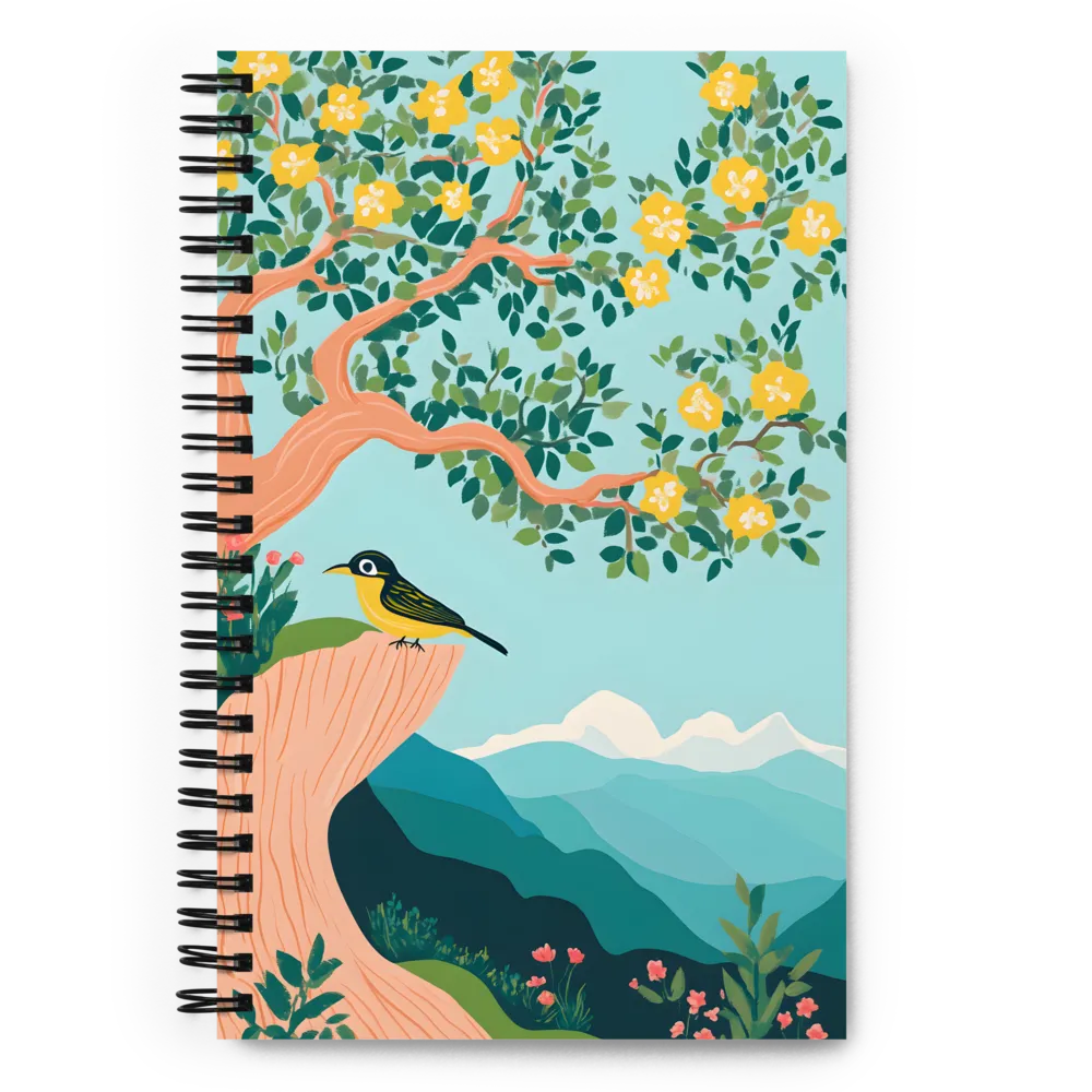 Whimsical Orchard Bird 
 Spiral Notebook | 140 pages