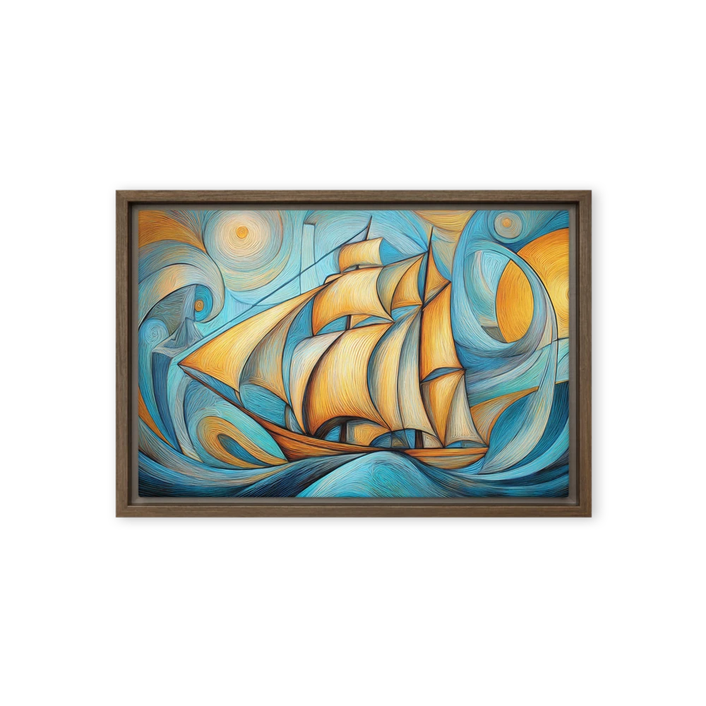 Sailing Through Starry Waves | Art Print