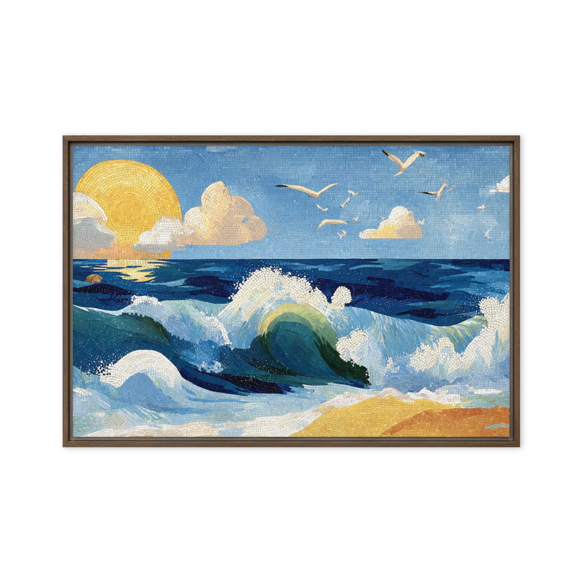 Tidal Solitude 
 Poster with Black Frame | 20″x 30″