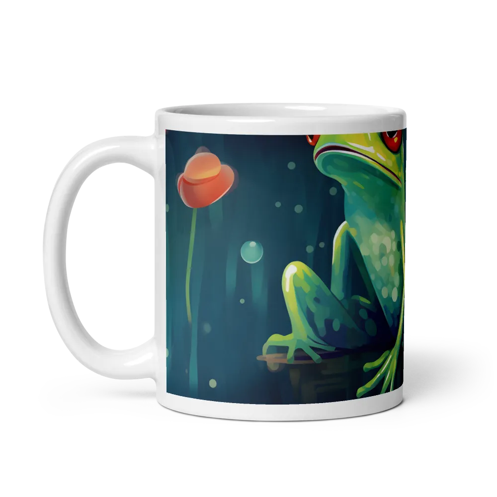 Playful Frogs in a Lush Pond