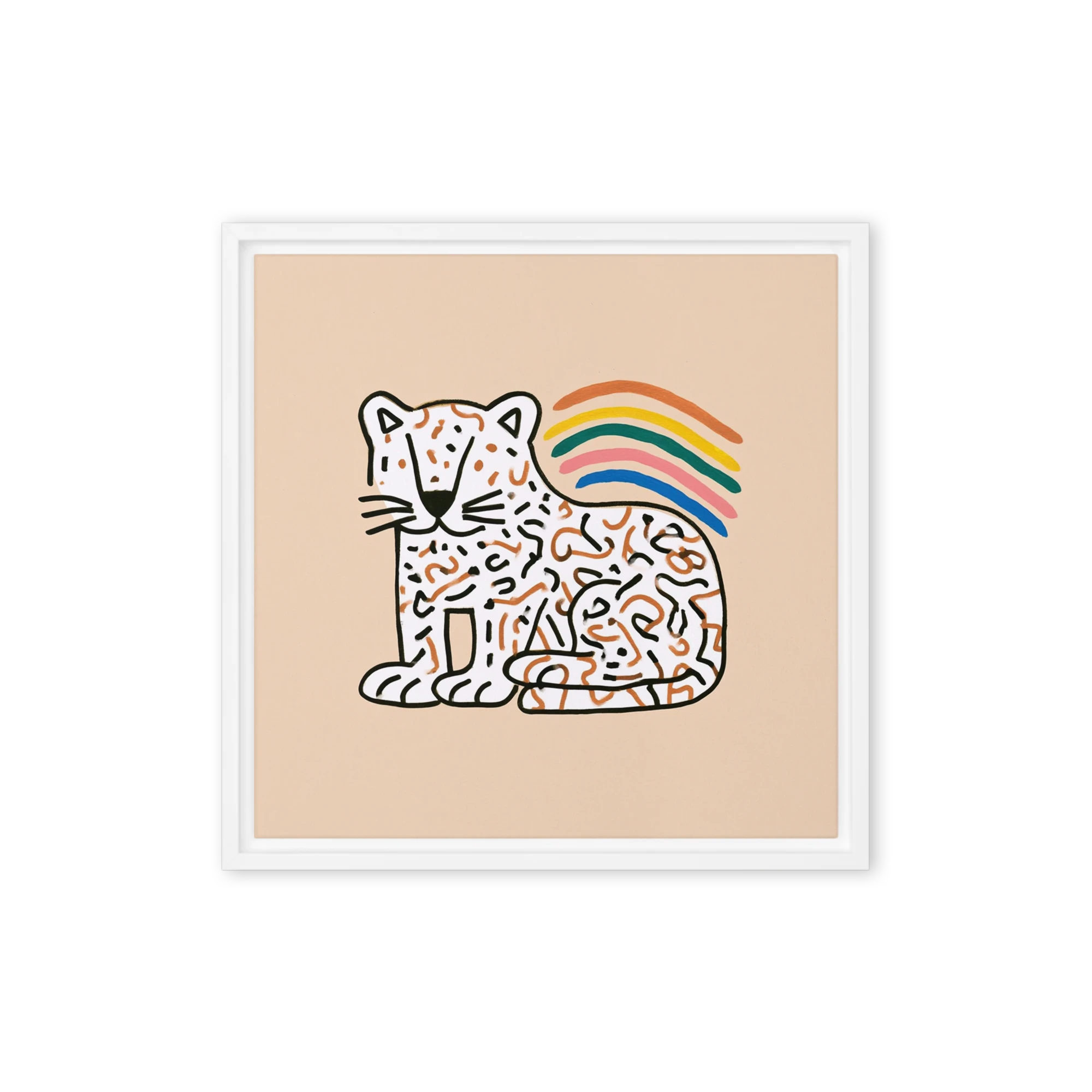 Whimsical Rainbow Leopard