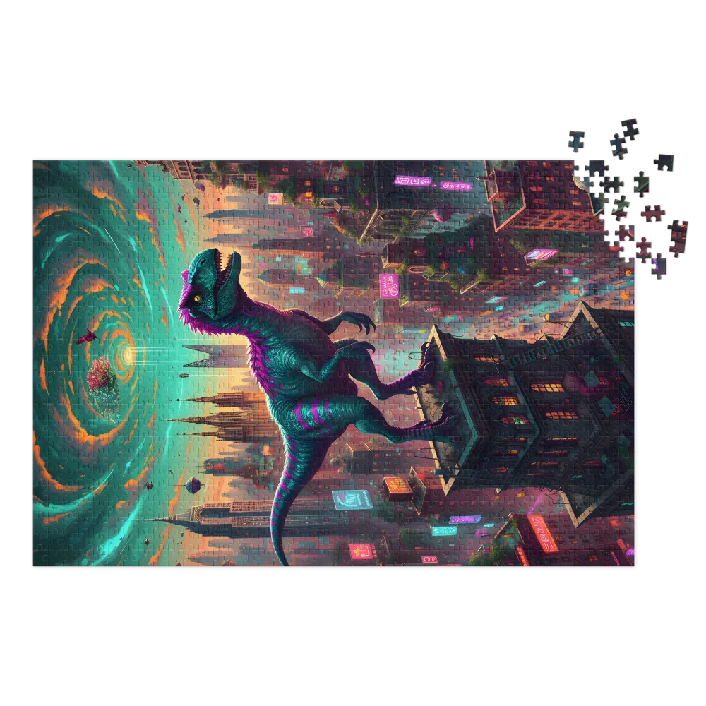 Neon Raptor Skyline